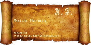 Moise Hermia névjegykártya